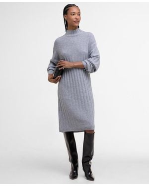 Barbour Funnel Neck Midi Dress - White