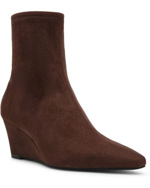 Anne Klein Cabrera Wedge Dress Booties - Brown