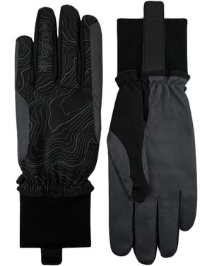 KESSLER Men S Insolated Leather Palm And Touchscreen Snow Gloves "hafjell" - Black