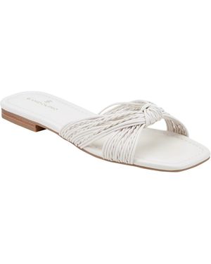 Bandolino Sella Knotted Slip-on Flat Sandals - White