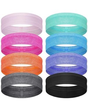 Peneyon 8 Non Slip Workout Headbands - Multicolor