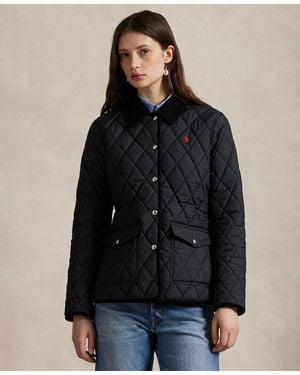 Polo Ralph Lauren Corduroy-trim Quilted Barn Jacket - Black