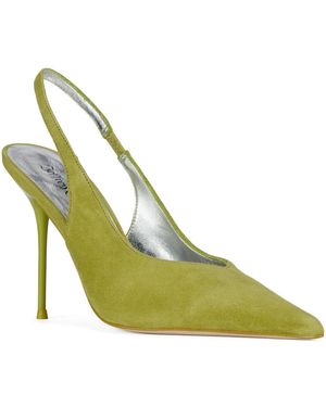 Jeffrey Campbell Pucker Slingback Pointed Toe Pumps - Green