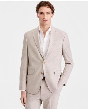 Kenneth Cole Houndstooth Slim-fit Techni-cole Suit Separates Jacket - Natural