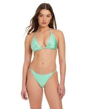 Red Carter Heartbreaker Classic Triangle High Leg Bottoms - Multicolor