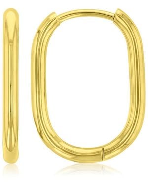 Roxy Waterproof 20mm Oval Hoop Earrings - Metallic