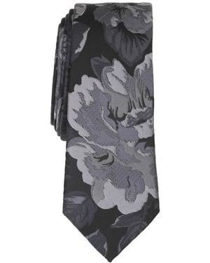 BarIII Beford Floral Pattern Tie - Gray