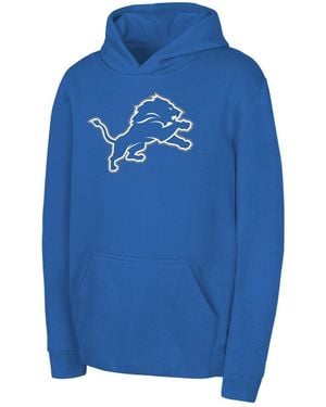 Outerstuff Big Boys And Girls Detroit Lions Team Logo Pullover Hoodie - Blue