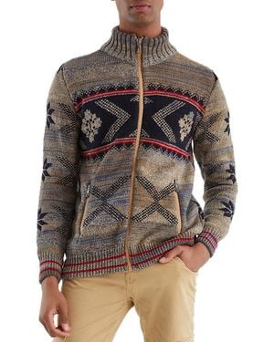 Leif Nelson Men S Knit Jacket - Brown