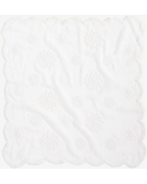 On 34th Eyelet Square Scarf - Metallic