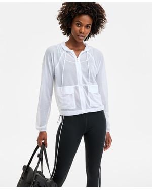 ID Ideology Mesh Relaxed Full-zip Hoodie - White