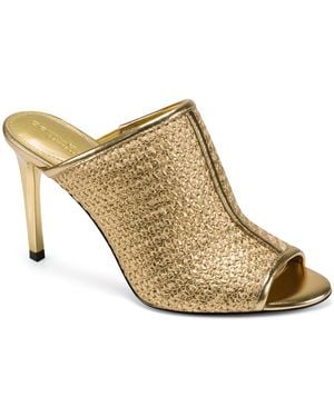 Donna Karan Almond Toe Mules - Metallic