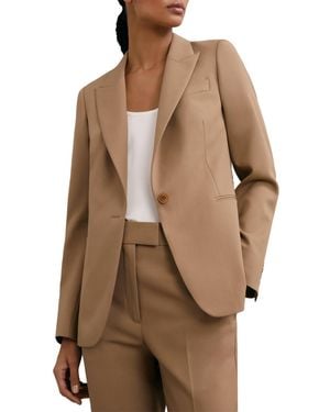 Reiss Wool-blend Single-breasted Blazer - Brown