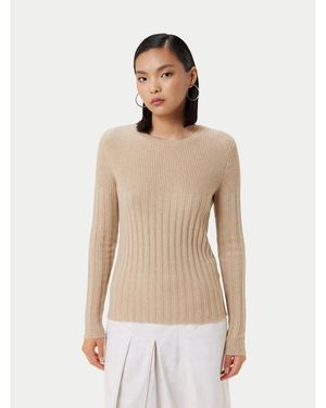 Gobi Cashmere Rib-knit Cashmere Crew Neck Sweater - Natural