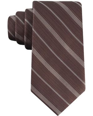 Calvin Klein Seward Stripe Tie - Brown