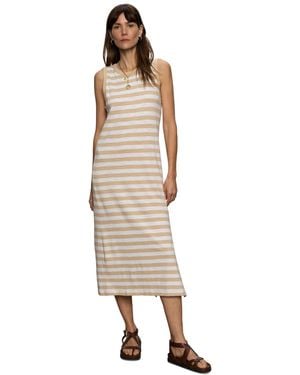 Sanctuary Striped Sleeveless Midi Dress - Metallic