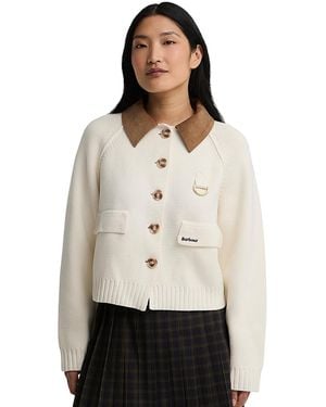Barbour Alverstone Button-front Knit Jacket - White