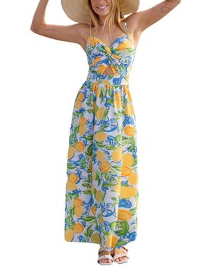 CUPSHE Juicy Twist Ornate Maxi Beach Dress - Blue