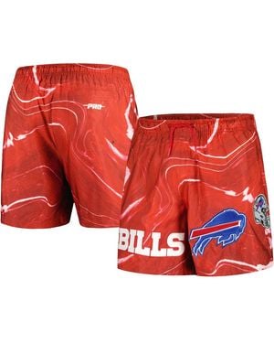 Pro Standard Buffalo Bills Allover Marble Print Shorts - Red