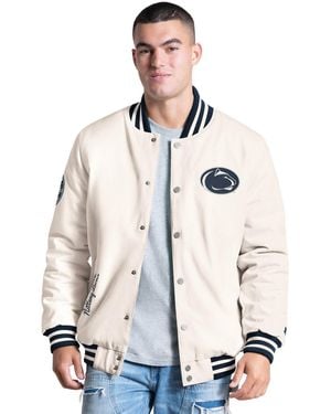 Starter Penn State Nittany Lions Spectator Varsity Full Snap Jacket - White