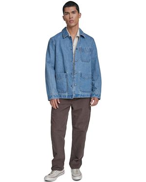 Levi's Three-pocket Zippered Chore Denim Jacket - Blue