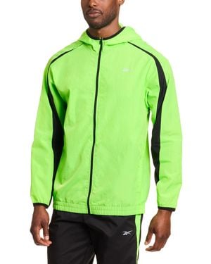 Reebok Hooded Zip-front Track Jacket - Green
