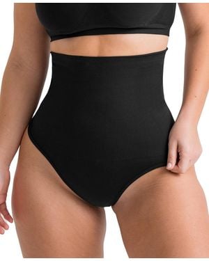 Shapermint Essentials High Waisted Shaper Thong 98099 - Black