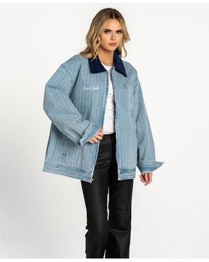 The Wild Collective New York Yankees Full-zip Mechanic Jacket - Blue