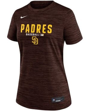 Nike San Diego Padres Authentic Collection Velocity Dri-fit T-shirt - Brown