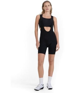 4F Short Cycling leggings With Gel Padding And Suspenders - Black