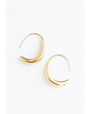Starfish Project Crescent Moon Thread Drop Earrings - White