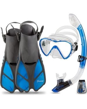Seavenger Aviator Snorkeling Set: Single Window Mask - Blue