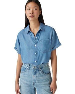 Levi's Oakley Short-sleeve Button Down Shirt - Blue
