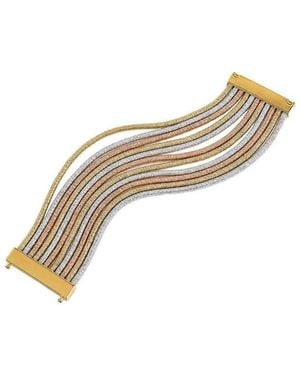 SOH Tri-tone Stacked Bangle Set - White