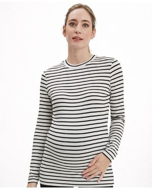 Nom Maternity Maternity Liv Long Sleeve Tee - Blue