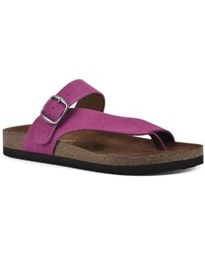 White Mountain Carly Footbed Sandals - Purple