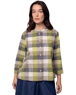 Celtic & Co. Collarless Swing Blouse - Multicolor