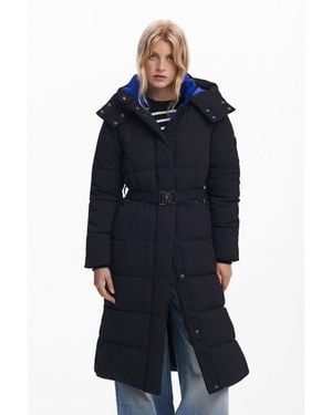 Desigual Long Padded Jacket - Blue
