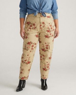 UNIVERSAL STANDARD Plus Size Karlee Stretch Cotton Twill Cargo Pants - Blue