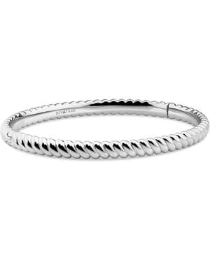 DEVATA Twisted Rope Bangle Bracelet - White