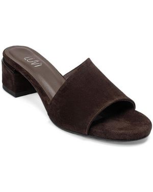 Forever & Always Shoes Forever And Always Shoes Delavie Leather Block Heel Sandal - Brown