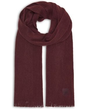 Calvin Klein Super Soft Fringe Detailing Scarf - Purple