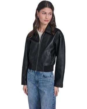 Levi's Faux Leather Bomber Jacket - Black