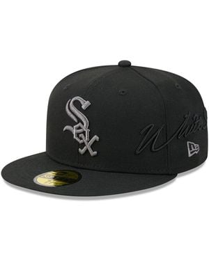 KTZ Chicago White Sox Side Script 59fifty Fitted Hat - Black