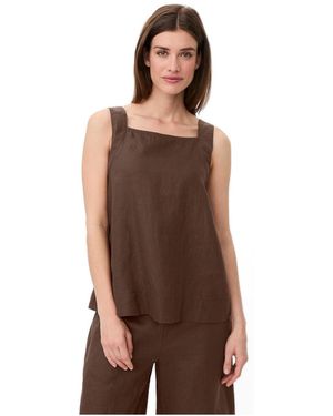Masai Madisa Linen Square Neck Top - Brown