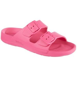 Totes Double Buckle Adjustable Slide - Pink