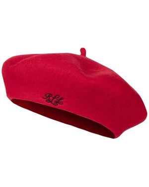 Ralph Lauren Classic Wool Embroidered Logo Beret Hat