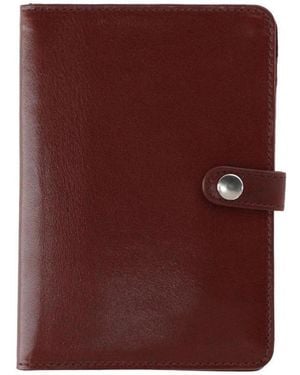 Trafalgar Zaiden Italian Cortina Leather Snap Closure Passport Wallet - Purple