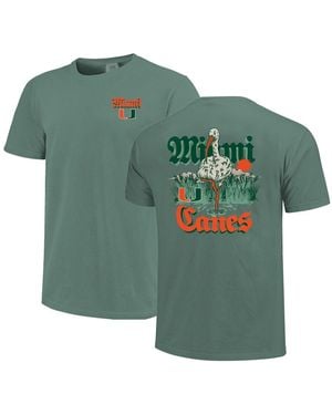Image One And Miami Hurricanes Hyper Local Mascot Swamp T-shirt - Green