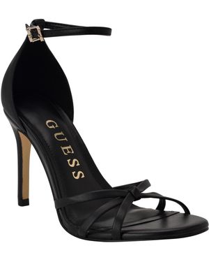 Guess Spring Strappy Knot Stiletto Sandals - Black